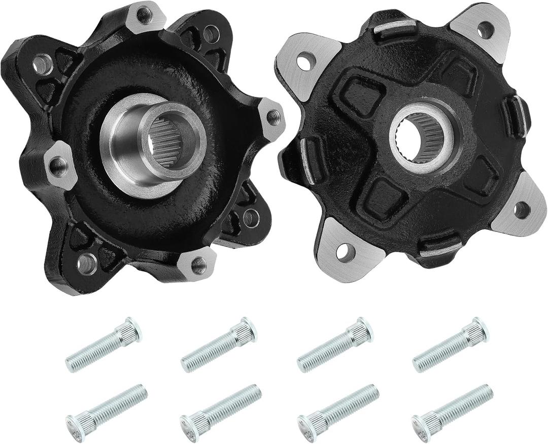 Front Wheel Hub & Stud Left & Right for Polaris RZR 900 800-4 570 Ranger 800 Diese-l 900 700 ACE 570 900