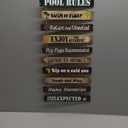 Tatuo Hot Tub Pool Patio Rules Signs Gifts Wood Funny Rules Signs Decorative Outdoor Regulations Plaque Wall Bath for Bathroom Pool Backyard Outdoor Wall Art Accessories(Elegant)