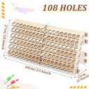 Colingmill 108 Holes Wooden Paint Rack for 18 ml Dropper Bottles