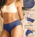 BAMBOO COOL Womens Underwear, Moisture-Wicking Briefs, Soft and Breathable Panties, Mid Waist, 5-Pack (L)