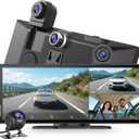 CARPURIDE W125S 11.26 Inch HD Wireless Carplay & Android Auto Screen, 4K +1080P+1080P Dash Camera for Cars with 64GB Card, with Loop Recording, Bluetooth, Voice Control, GPS, FM, Super Link