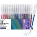 Grabie 18 gliter gel ink pens