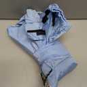 SaphiRose Lightweight Rain Jacket Women Waterproof Raincoat Packable (Blue) M