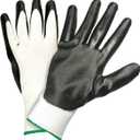 West-Chester 37125/L5P Dipped Gloves Blk L 5P, White & Black