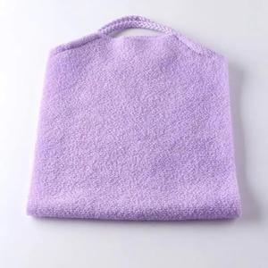 Back Scrubber for Shower Nylon Bath Towel Washer Exfoliating Washcloth Rear Japanese Stretchable Pull Strap Wash Cloth Exfoliation (purple and pink)