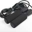 2 x Black Adjustable Jump Rope, Durable, and Easy to Adjust Premium Jump Rope for Men,Women,Children of All Heights and Skill Levels