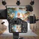 10x6.5ft Vinyl Photo Backdrop Religion Fresco Photo Background Angels and Devils Chapel Ceiling Painting Wallpaper Decoration Religious Activity Baby Children Adults Portrait Prop