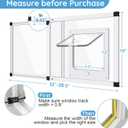 Sliding Cat Door for Window, Fits 22"-28.5" Width Window, 1-Min Install | Aluminum Frame + HD Glass | Weatherproof Design | Magnetic Closure Window Cat Door Insert, Adjustable Pet Door Window for Cats