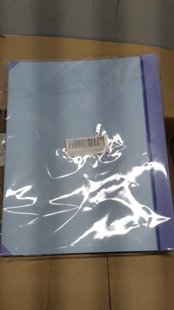 Folio Folders With Pockets Blue