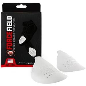 FORCEFIELD Shoe Crease Preventer - Foam Crease Protector for Shoes & Boots - Fits Inside Toe Box, Prevents Creasing - Adhesive Strips for Secure Fit - Fits Kids Size 4-7, Women’s 5-12, Men’s 8+, M