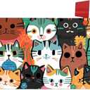 Cute Cat Decoration Mailbox Covers Magnetic Standard Size 21" X 18" Cat Themed Waterproof Mail Box Wraps Post Letter Box Covers Garden Yard Home Decor for Outdoor (Colorful Cats)