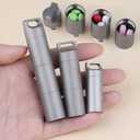 Small Keychain Pill Holder,304 Stainless Steel Portable Pill Case Organizer for Travel,Waterproof Pocket Pill Container Medicine Box for Purse Men (Large Pocket Pill Case)