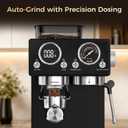 CHULUX Nero 20Bar Espresso Machine with Conical Burr Grinder for Cappuccino | Hot and Iced Espresso, 4-in-1 Brewing Function, Real-Time Pressure and Temp, Steam Wand for Microfoam, Home Barista Brewing