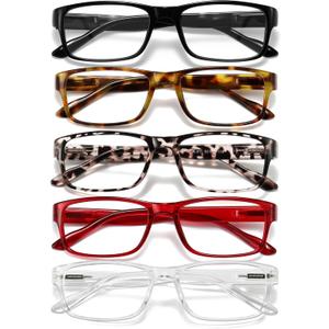 Gaoye Professional Reading Glasses for All Day - Computer Readers with Blue Light Protection - Value Pack (Bold Fusion)