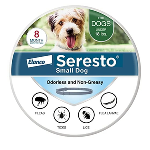 Seresto Small Dog Vet-Recommended Flea & Tick Treatment & Prevention Collar for Dogs Under 18 lbs. | 8 Months Protection