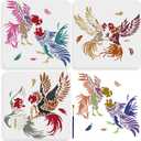 MAYJOYDIY 3pcs Chicken Cockfighting Stencil 11.811.8inch Large Rooster Chicken Hen Stencil Stencils with Paint Brush Farmhouse Cock Hen Template for DIY Craft Furniture Wood Canvas Paper