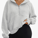 AUTOMET Womens Hoodies Fleece Fall Fashion Outfits Workout Sweatshirts Winter Jackets Oversized Pullover Tops Clothes 2025, M, Grey