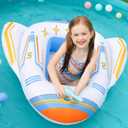 Jasonwell Inflatable Kids Pool Floats - Toddler Pool Floaties Swimming Pool Float with Water Squirt Gun Swim Floaty Rafts Lake Beach Party Pool Toys for Boys Girls Airplane (White)