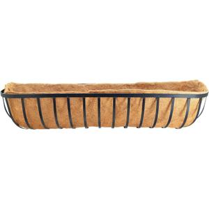 Arcadia Garden Products Hanging Window Basket Metal Trough, 48-inch