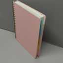 Hardcover Spiral Journal Notebooks for Work With Removable Dividers & Tabs, 8.5"x11" 5 Subject Notebook for Note Taking & Organizer, A4 College Ruled Lined Journal for Women & Writing, Pink, 280 Pages