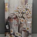 WENGTIAO 3Pcs Rustic Daisy Canvas Wall Art Fall Flower Prints Posters Vintage Country Flora Paintings Pictures Nature Botanical Artwork for Bedroom Living Room Bathroom 16x24