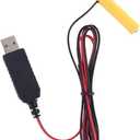 Riatudsy USB Power Supply Cable AA Battery Eliminators Replace,AA Batteries for LED Lights Clock Toy(1.5V)