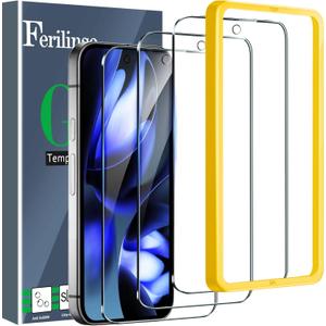 Ferilinso 3 Pack Screen Protector for Google Pixel 9A, Tempered Glass Phone Case Friendly Accessories, Protector de Pantalla for Google Pixel 9A