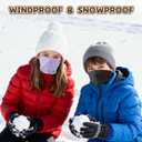 GXCROR Winter Neck Warmer, Reversible Fleece Gaiter Scarf, Windproof Face Mask for Men & Women (Khaki (Child))