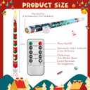 8 Pcs Christmas Flameless Taper Candles with Remote & Timer Christmas Battery Flameless Candles Xmas LED Candlesticks Flickering Real 3D Real Wax Candle for Holiday Party Favour Home Decor