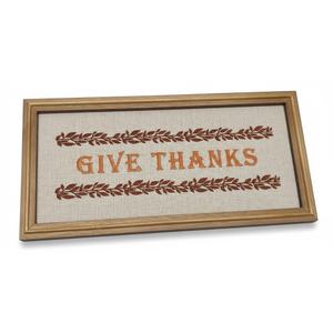 Holiday Home 7.9in Wood Wall Sign Give Thanks