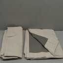 KOUFALL Extra Long 120 Inch Linen Blackout Curtains 10 FT Foot 10FT Length Tan Beige Pleated Curtains for Living Room Bedroom