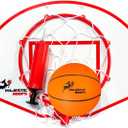 Majestic Hoops Mini Basketball Hoop - Indoor Basketball Hoop - Durable Plastic Basketball Hoop for Kids and Adults - No Assembling - Premium Basketball Game with Ball and Pump