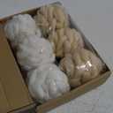 Soulchen 6 Pcs Farmhouse Rustic Crochet Christmas Ball 3.5 Inch Neutral Christmas Ornaments Handmade Chunky Knitted Cozy Xmas Tree Decor Ball Neutral Hanging Decoration for Xmas Tree(Coffee)