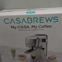 CASABREWS 3700 Essential Espresso Machine 20 Bar, Stainless Steel Cappuccino & Latte Machine with Steam Frother for Home, 43.9oz Water Tank, Coffee Gift for Women & Men, Silver