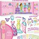 Imagimake DIY Magnetic Dress-Up Princess |Pretend Play Magnetic Toys for Kids | 30 Magnetic Dresses & Accessories | Interchange & Create Unlimited Outfits | Birthday Gift for 3,4,5,6,7,8 Year Old Girl