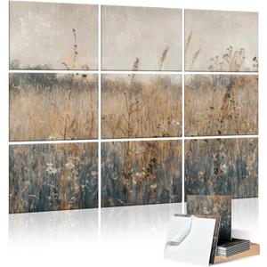 9 Pack Wall Art Acoustic Panels,48" X 36"Sound Absorbing Panels, Decorative Sound Dampening Panels, Acoustic Treatment for Studio Home and Office time