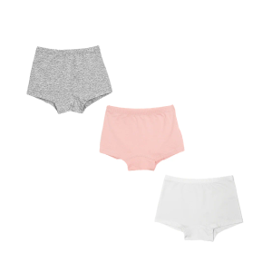 dmuveo Womens Boys Shorts Underwear Seamless Full Coverage Briefs Soft Stretch Boxer Shorts For Women White,Peach,Gray (XL)