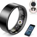 AI Smart Ring for Women Men - Sleep Tracker Ring with Heart Rate, Blood Oxygen, 10ATM Waterproof Fitness Ring, Step Counter & GPS Activity Fitness Tracker,7-Day Battery for iOS/Android (Black, 11)