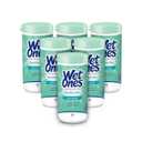 Wet Ones Hand and Face Wipes, Sensitive Skin, Unscented, Hand and Face, 40ct Canister (6 pack)