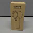 Rican Handheld Portable Hand Fan with Air Cooling Cooler High Speed Rechargeable Power Electric USB Personal Hand Held Turbo Small Mini Pocket for Outdoor Travel (Grey)