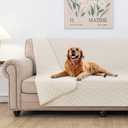 fuguitex Waterproof Dog Bed Cover Couch Cover for Pet Anti-Slip Cat Mat Pet Pad Blanket for Sofa Chair Recliner Bed Furniture Protrctor (50x80 Inch (Pack of 1), Cream)