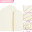 Wokceer Wedding Arch Cover (7.2FT, 6.6FT, 6FT) Set of 3 Spandex Fitted Wedding Arch Stand Covers for Round Top Chiara Arch Backdrop Stands Cover for Birthday Party Ceremony Banquet Decor Ivory