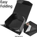 1 Pcs Black Extra Large Gift Box with Lid, 16.5 x 13 x 5.3 Inches, Hard Magnetic Giant Gift Boxes for Presents Clothes Robe Wedding Dress Sweater,Reusable Foldable Bridesmaid Proposal Box