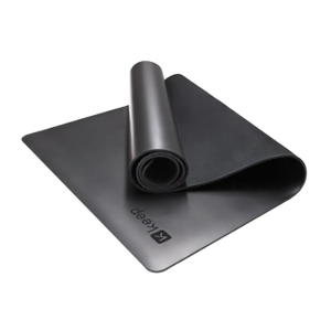 KEEP Professional Yoga Mat for Women and Men, 5mm Non-Slip Natural Rubber for Superior Grip, Eco-Friendly, Premium 72"x26" Exercise Mat for Pilates, and Fitness Workouts, Grey