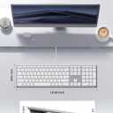 TECKNET Wired Keyboard for Mac, Ultra-Slim Silent Keyboard with USB & Type-C Dual Interface, Full Size with Numeric Keypad, Compatible with Apple MacBook Pro/Air iMac Pro/mini