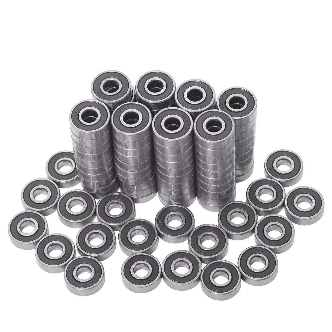 Donepart 100-Pack Skateboard 608 Bearings, Pre-Lubricated Roller Bearings, 8x22x7mm C3 Precision High Speed Sealed Bearings for Electric Motor, Skateboards, Scooters, Longboard, 3D Printer, Wheel Hub