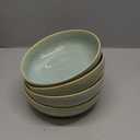 HVH 8.5 inch Large Pasta Bowls Set of 4, 46oz Big Salad Bowl Set of 4, Shallow Bowls, Dinner Bowls Set, Ceramic Bowls Set Microwave and Dishwasher Safe, Smooth glaze (Turquoise)