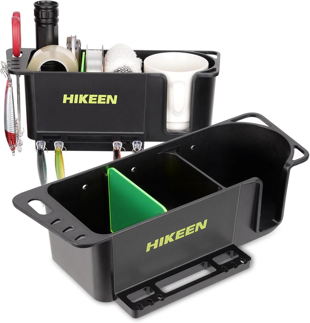 Boat Caddy Organizer, Boat Cup Holder, Multifunctional Boat Organizer Universal Fit for Boat, Kayak, Pontoon, Bass Boat, Jon Boat - Fishing Tool Holder, Boat Fishing Cabin Storage (2Pack)