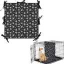 Soft Dog Crate Divider Panel (Divider Only, Without Crate), Thick Dog Kennel Divider with Ties, Dog Crates Accessories for Puppy Crate Training, 28.3" H x 27W (Flowers)