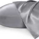 Bedsure King Size Satin Pillowcase Set of 2 - Dark Grey Pillow Covers for Hair and Skin with Envelope Closure, Similar to Silk Pillow Cases, Gifts for Women Men, 20x36 Inches (King (20" x 36"), 03 - Dark Grey)